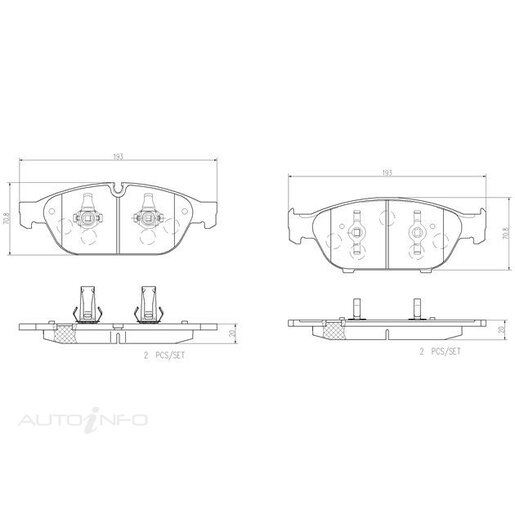 Brembo NAO Ceramic Disc Pad Set - P85127N