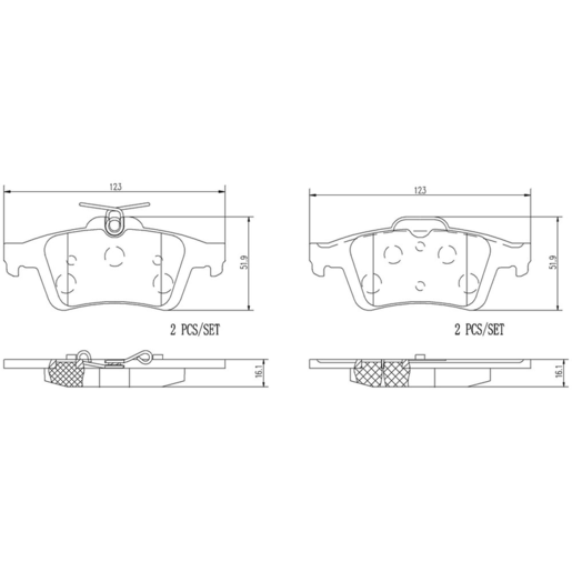 Brembo NAO Ceramic Disc Pad Set - P24148N