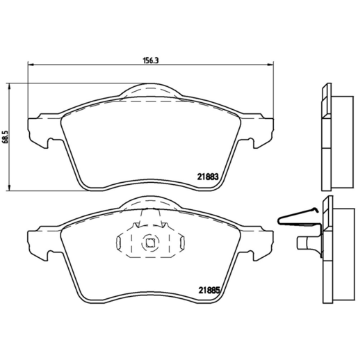 Brembo NAO Ceramic Disc Pad Set - P85047N