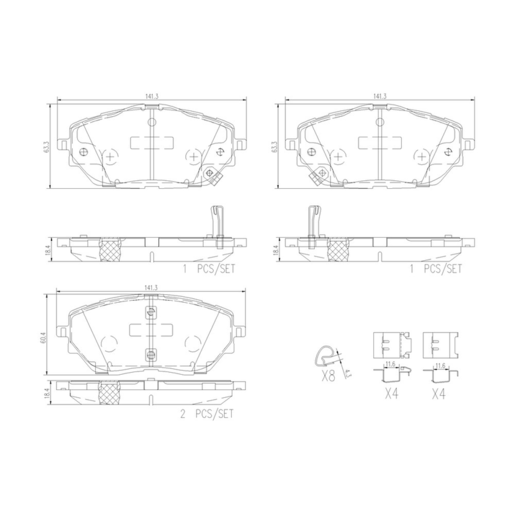 Brembo NAO Ceramic Disc Pad Set - P83171N