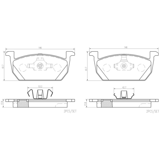 Brembo NAO Ceramic Disc Pad Set - P85167N