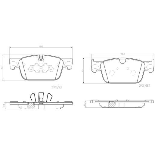 Brembo NAO Ceramic Disc Pad Set - P86028N