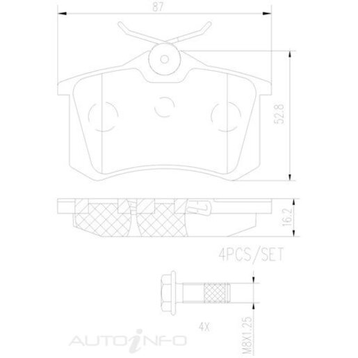 Brembo NAO Ceramic Disc Pad Set - P68024N