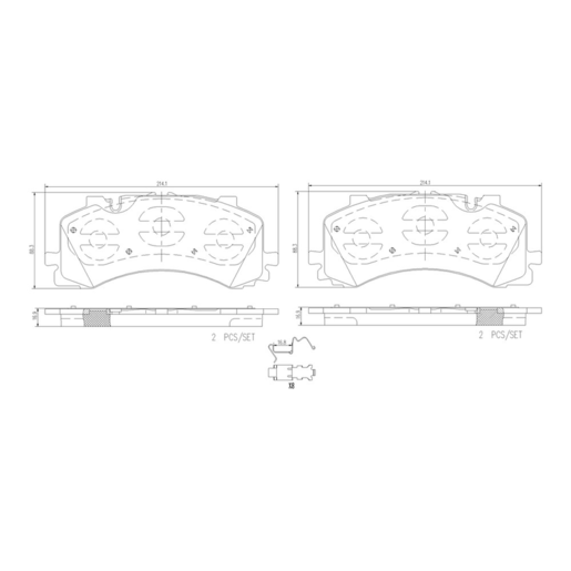 Brembo NAO Ceramic Disc Pad Set - P85170N