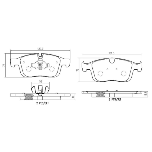 Brembo NAO Ceramic Disc Pad Set - P86026N