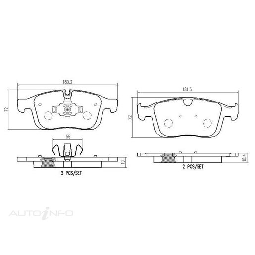 Brembo NAO Ceramic Disc Pad Set - P86026N