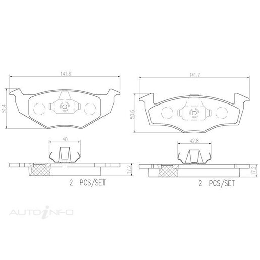 Brembo NAO Ceramic Disc Pad Set - P85025N