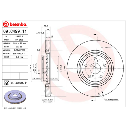 Brembo Disc Brake Rotor - 09.C499.11