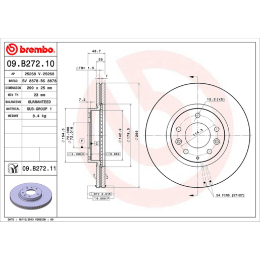 Brembo Disc Brake Rotor - 09.B272.10