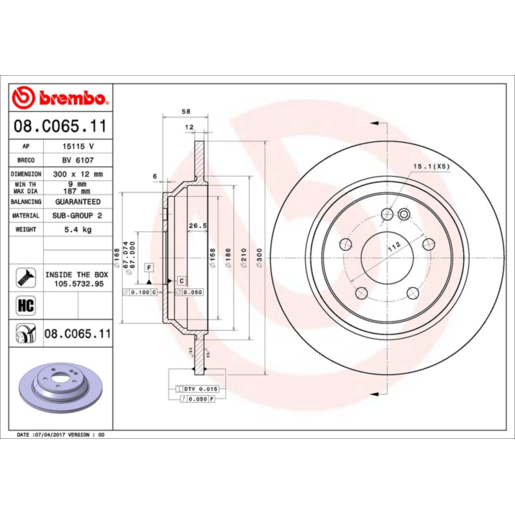 Brembo Disc Brake Rotor - 08.C065.11