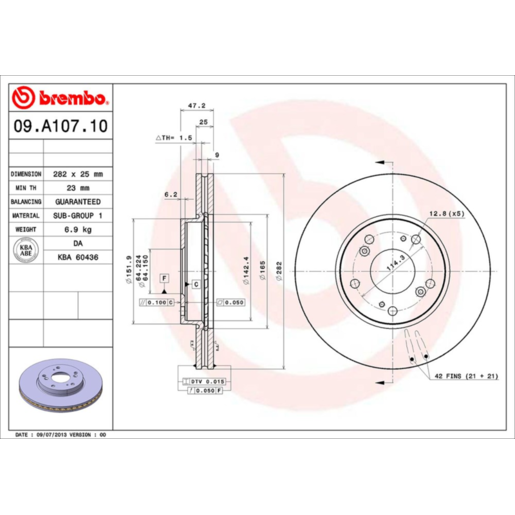 Brembo Disc Brake Rotor - 09.A107.10