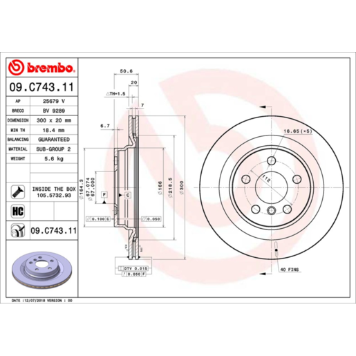 Brembo Disc Brake Rotor - 09.C743.11