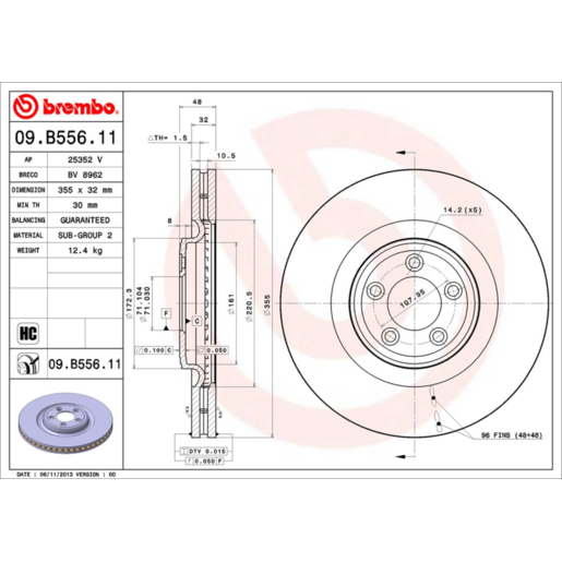 Brembo Disc Brake Rotor - 09.B556.11