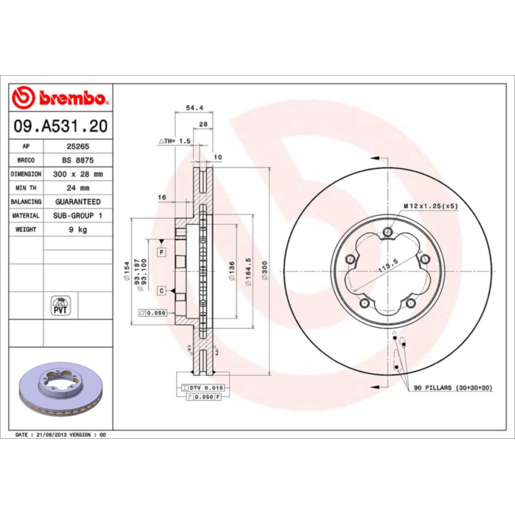 Brembo Disc Brake Rotor - 09.A531.20