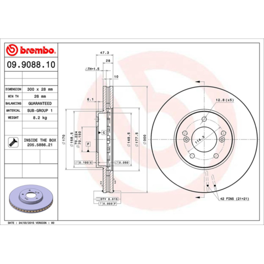 Brembo Disc Brake Rotor - 09.9088.10