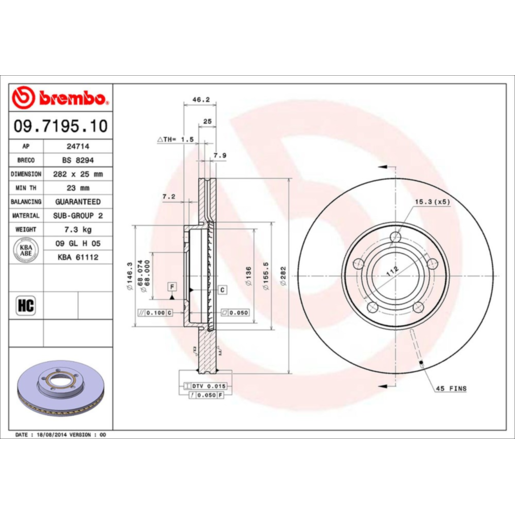 Brembo Disc Brake Rotor - 09.7195.10