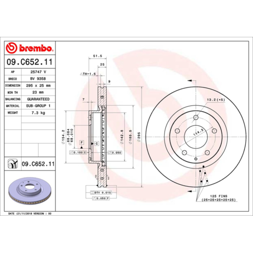 Brembo Disc Brake Rotor - 09.C652.11