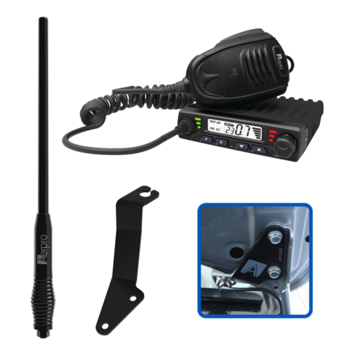 Aerpro Compact 5W UHF CB Kit To Suit Toyota Landcruiser 2016-2021 - APTYCBE2