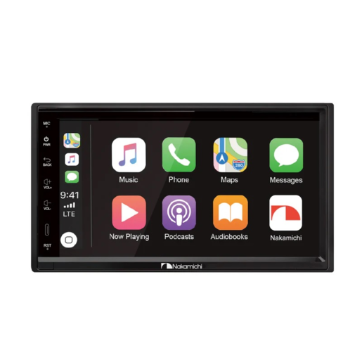 Nakamichi 7" AV Head Unit Receiver With Apple CarPlay & Android Auto - NA3615-W7