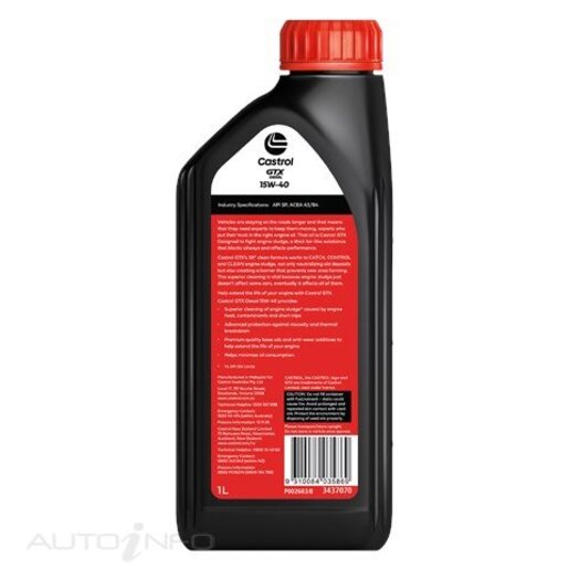 Castrol GTX 15W-40 Diesel Engine Oil 1L - 3437070