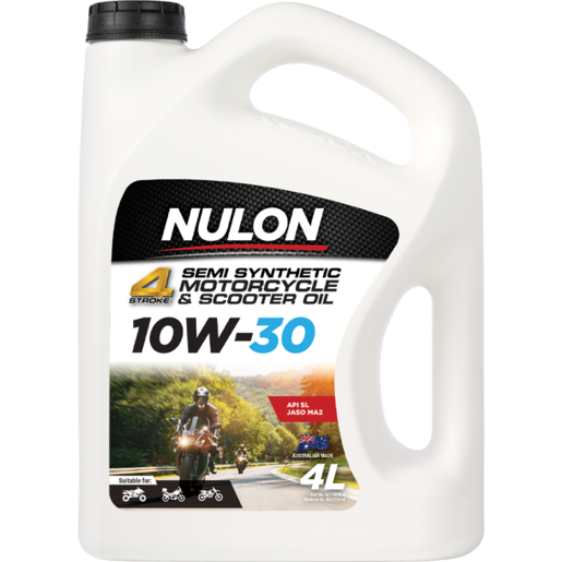 Nulon 4 Stroke 10W-30 Semi Synthetic Scooter and Motorcycle Oil - SC10W30-4