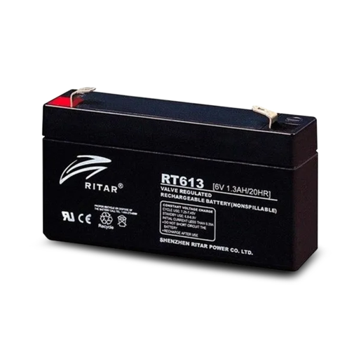 Ritar RT Series AGM 6V 1.3AH General Purpose Battery - RT613 