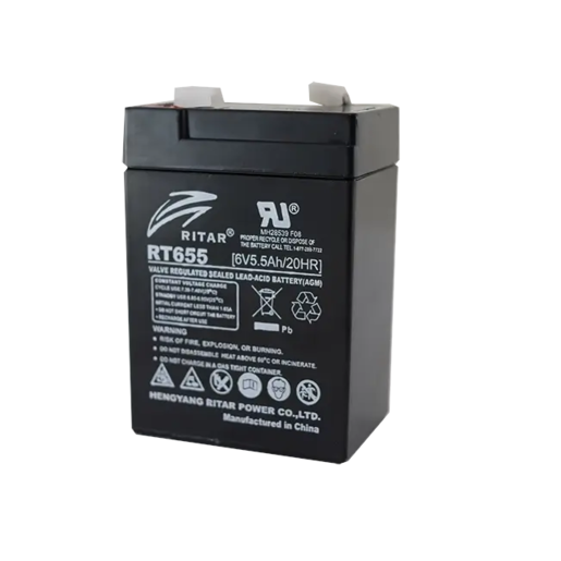 Ritar RT Series AGM 6V 5AH General Purpose Battery - RT650 