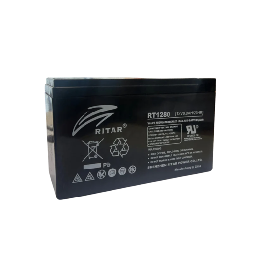 Ritar RT Series AGM 12V 8AH General Purpose Battery - RT1280F2 