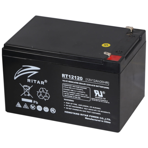 Ritar RT Series AGM 12V 12AH General Purpose Battery - RT12120F1 