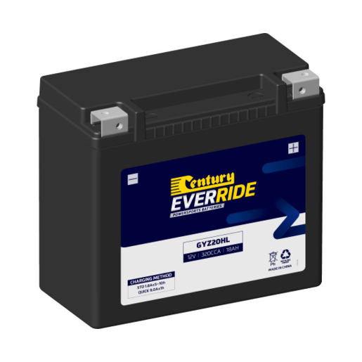 Century EverRide Heavy Duty AGM 12V 320CCA 18AH Motorcycle Battery - 151114 