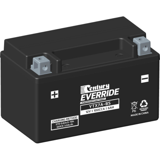 Century EverRide AGM 12V 100CCA 6AH Motorcycle Battery - 151132 