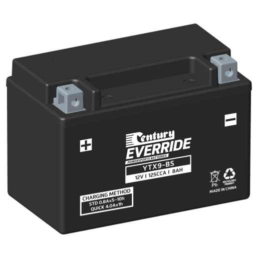 Century EverRide AGM 12V 125CCA 8AH Motorcycle Battery - 151134 