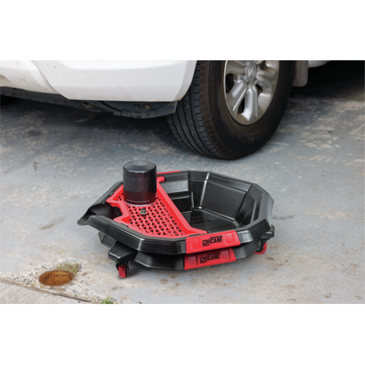 Chicane 8L Oil Drain Pan On Wheels - CH5022