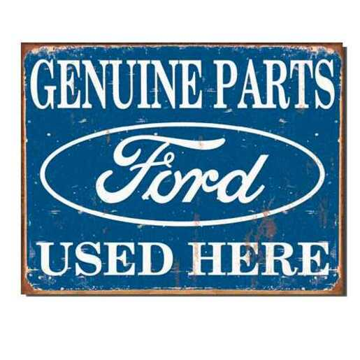 Nostalgia Metal Sign Ford Parts Used Here - MSI1422