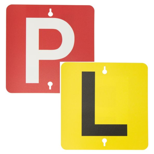 Streetwize Suction L & P Plates Yellow/Black & Red/White - PL2S