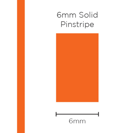 SAAS Pinstripe Solid Orange 6mm x 10mt - 1218