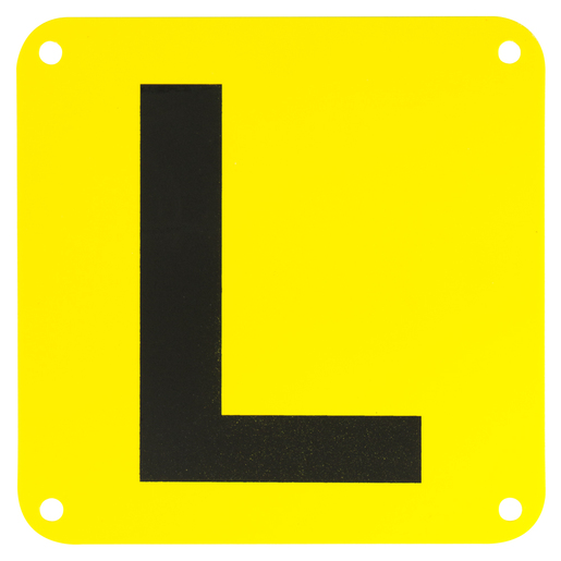 Streetwize Plastic L Plates Yellow/Black 150mm x 150mm - PLP