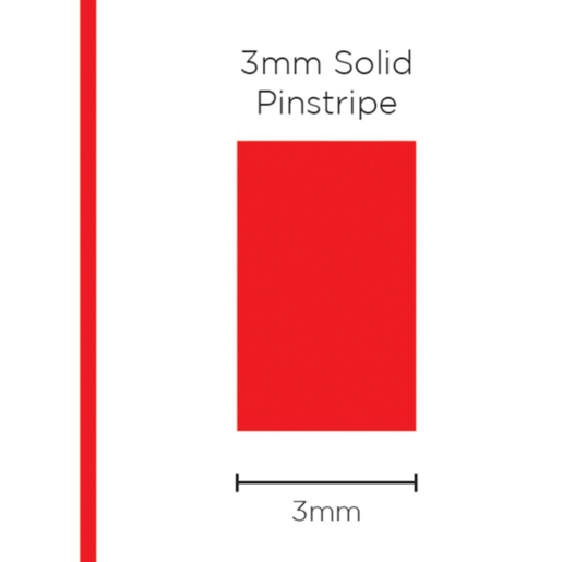 SAAS Pinstripe Solid Red 3mm x 10mt - 1103