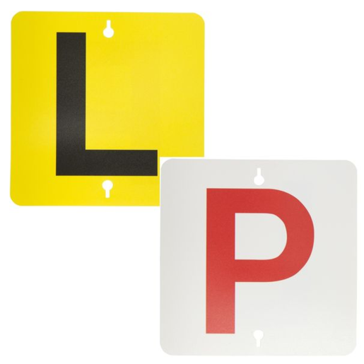 Streetwize Suction L & P Plates Yellow/Black & White/Red - PLS