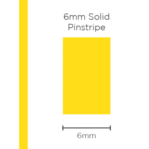 SAAS Pinstripe Solid Yellow 6mm x 10mt - 1217
