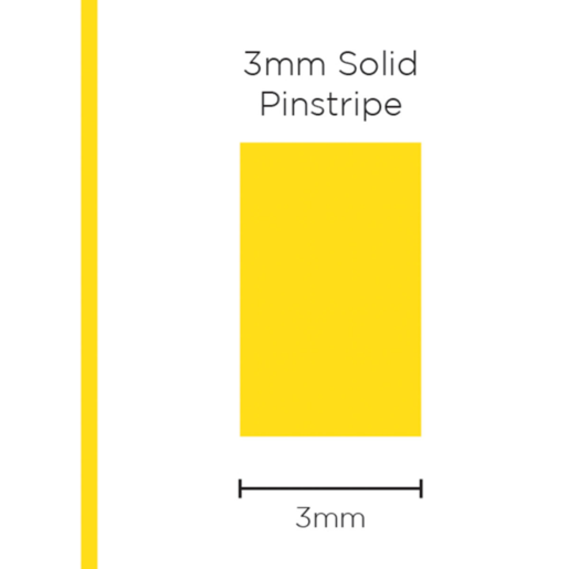 SAAS Pinstripe Solid Yellow 3mm x 10mt - 1117