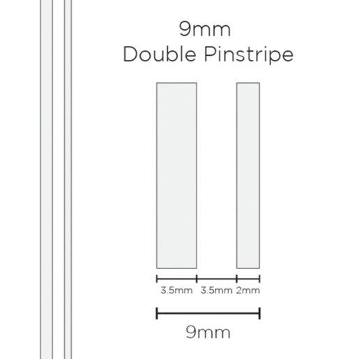 SAAS Pinstripe Double White 9mm x 10mt - 1502