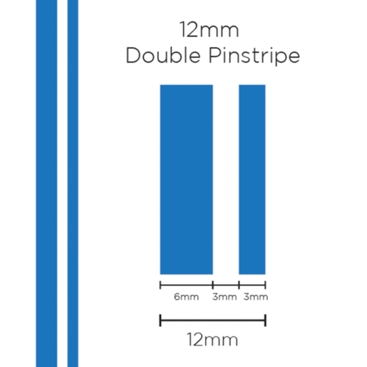 SAAS Pinstripe Double Medium Blue 12mm x 10mt - 1604