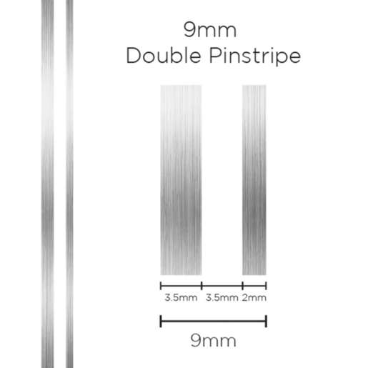SAAS Pinstripe Double Silver 9mm x 10mt - 1507