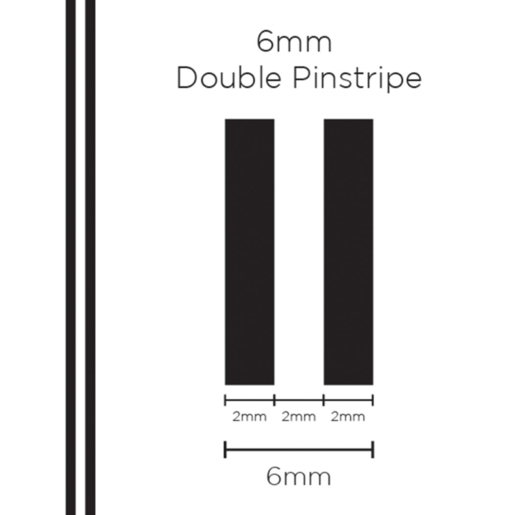 SAAS Pinstripe Double Black 6mm x 10mt - 1301