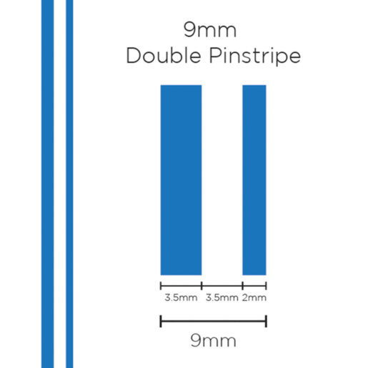 SAAS Pinstripe Double Medium Blue 9mm x 10mt - 1504
