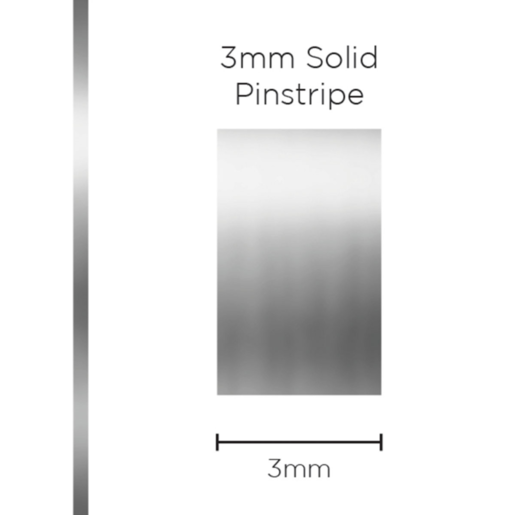 SAAS Pinstripe Solid Chrome Mylar 3mm x 10mt - 1199