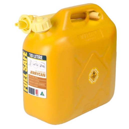Fuel Safe 10L Plastic Jerry Can Yellow - FC10R