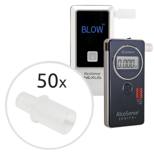 AlcoSense Breathalysers Mouthpiece 50pcs - MP-AL50