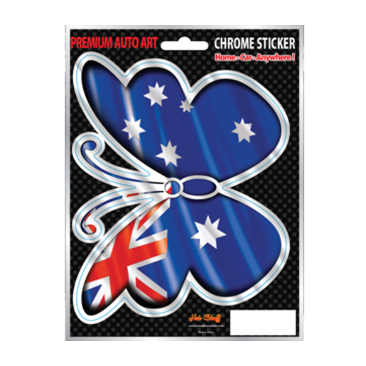 Hot Stuff Butterfly Aussie Flag Sticker - CH311